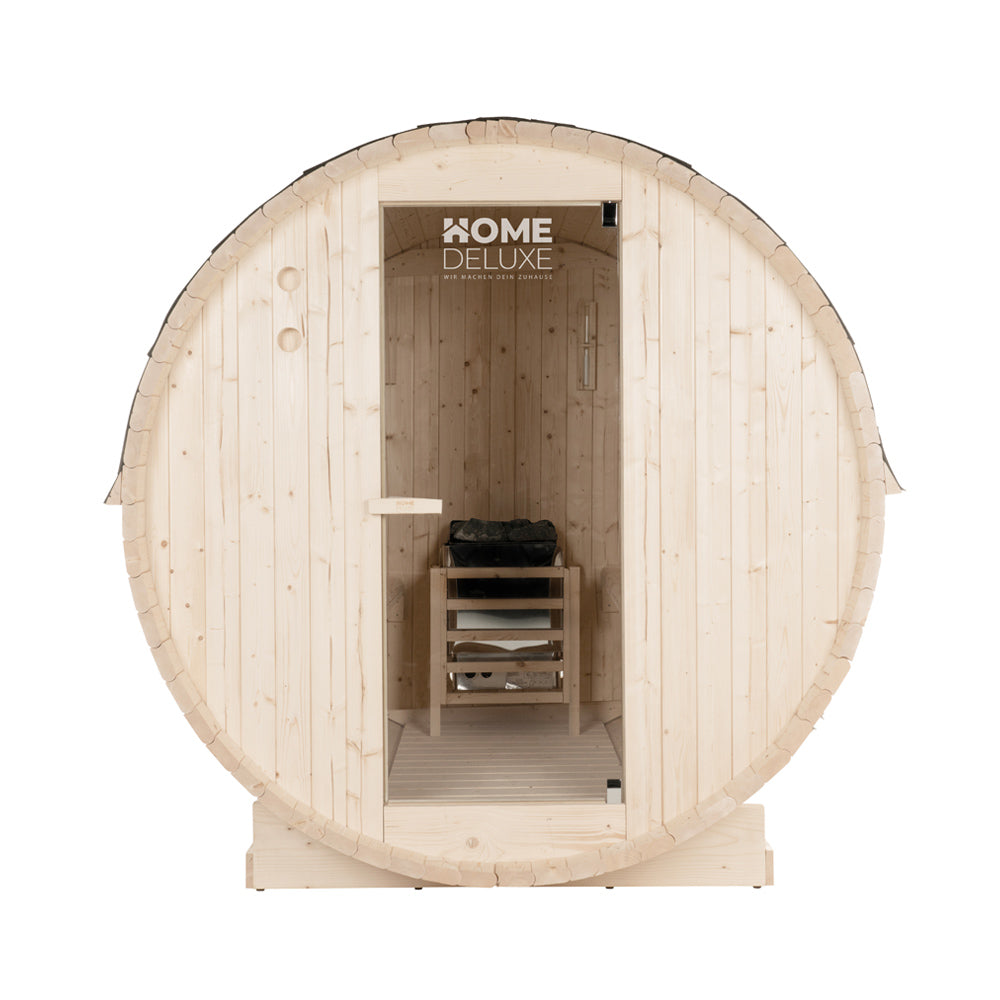 Home Deluxe LAHTI L Fasssauna mit 6-kW-Ofen für 4 Personen