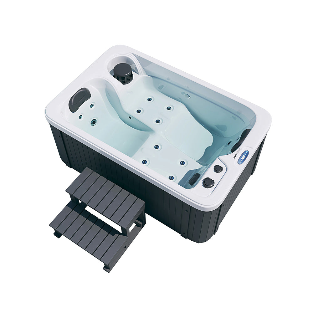 Home Deluxe HORIZON Whirlpool für 2 Personen mit Abdeckung